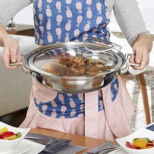 Tri-Ply Bonded Stainless Steel Aluminum Casserole Pan, CookCraft by Candace.